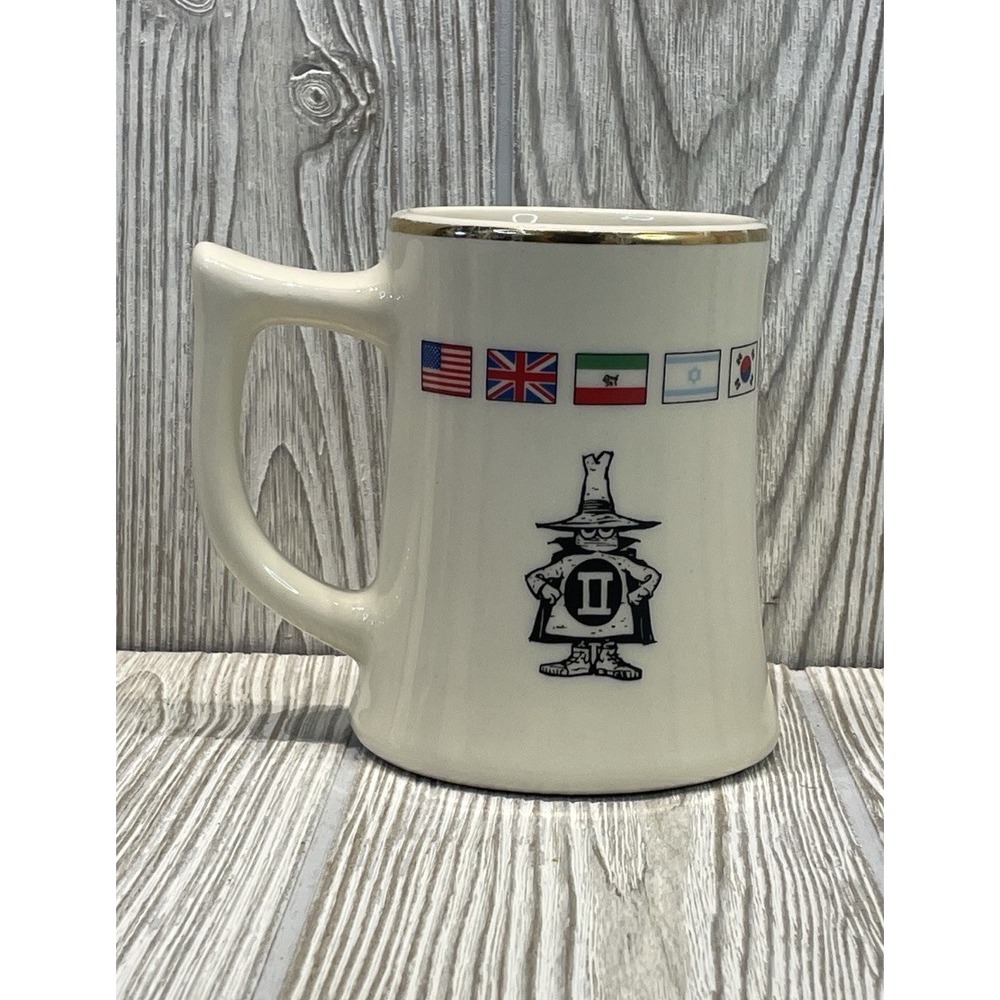 Porcelain Stein F-4 Phantom US Air Force VTG International Flags Beer Military
